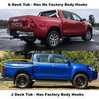 Clip On Tonneau Cover to fit Toyota Hilux (A Deck) Extra Cab Oct 2015-Current