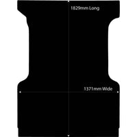 Rubber Ute Tub Mat to fit Holden Rodeo RA Space Cab 2003 to June 2012 - Suits Spray On Liner Or No Liner
