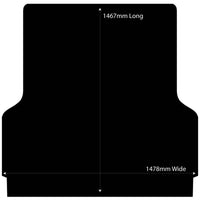 Rubber Ute Mat to suit Volkswagen Amarok Dual Cab 2011 to April 2023 - Fitted with Factory Plastic Tub Liner