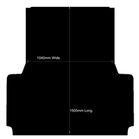 Checkerplate Rubber Ute Mat to fit Toyota Hilux Dual Cab 2015 to Current - Suits Factory GR Liner