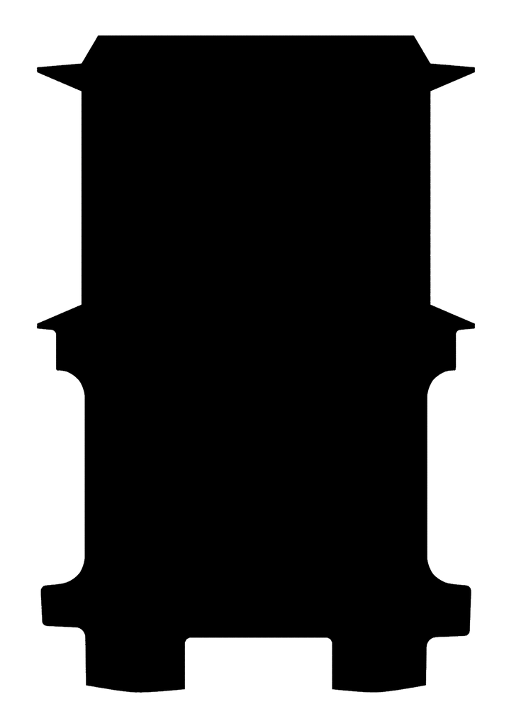 Rubber Van Mat to fit Ford Transit Van SWB - 2 Side Doors (September 2024 - Current)