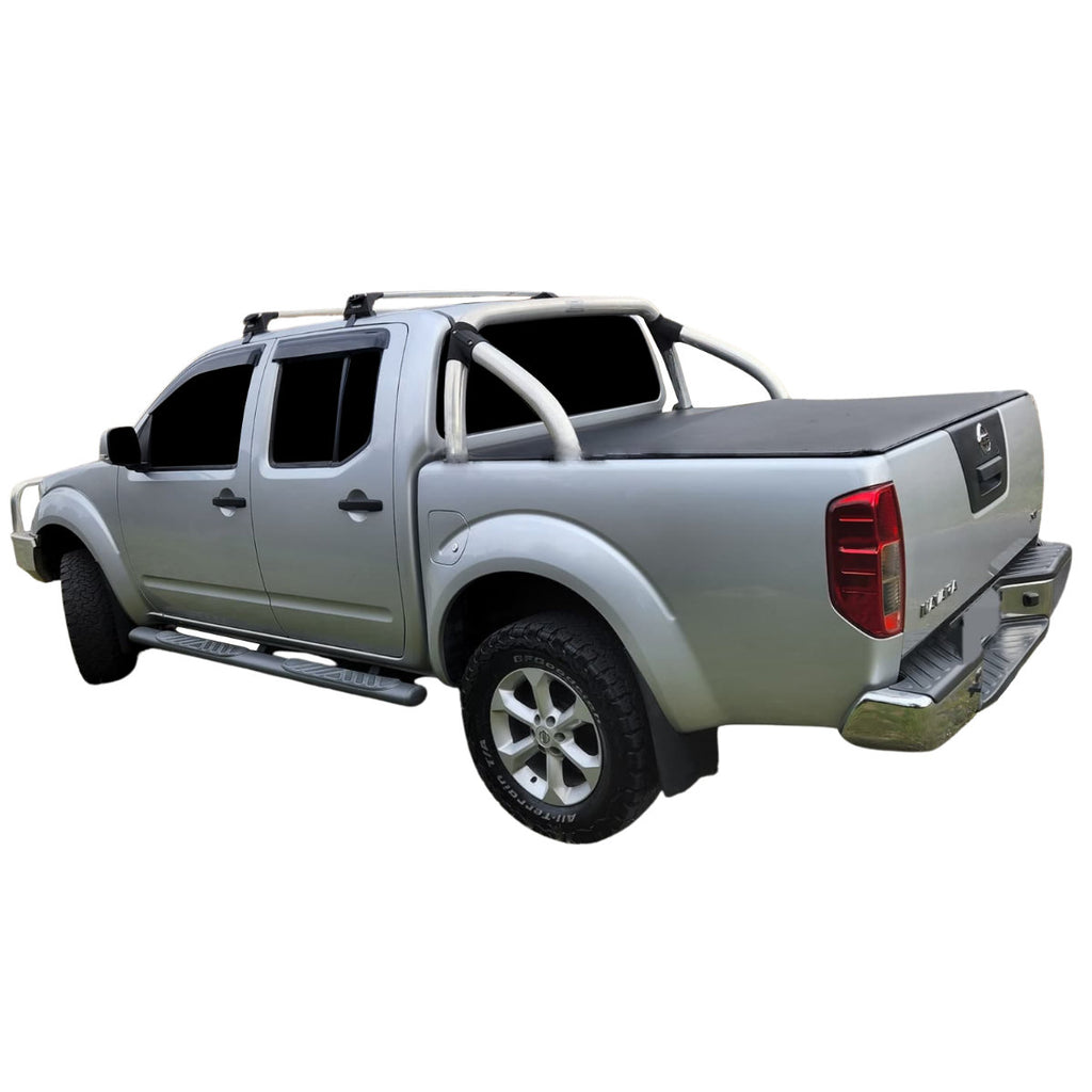 Roll Up Cover to fit Nissan Navara D40 Dual Cab With Sports Bars - 2006 to June 2015 Ute Tonneau