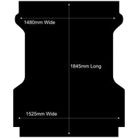 Checker Plate Rubber Ute Mat To Fit Ford Next Gen Ranger Super Cab (July 2022 to Current) - Suits Spray On Liner Or No Liner