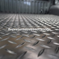 Checker Plate Rubber Ute Mat To Fit Ford Next Gen Ranger WildTrak Dual Cab Fitted with Factory WildTrak Plastic Tub Liner (July 2022 to Current)