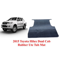 Rubber Ute Mat to fit Toyota Hilux Dual Cab 2015-Current (A-Deck and J-Deck) - Suits Spray On Liner Or No Liner