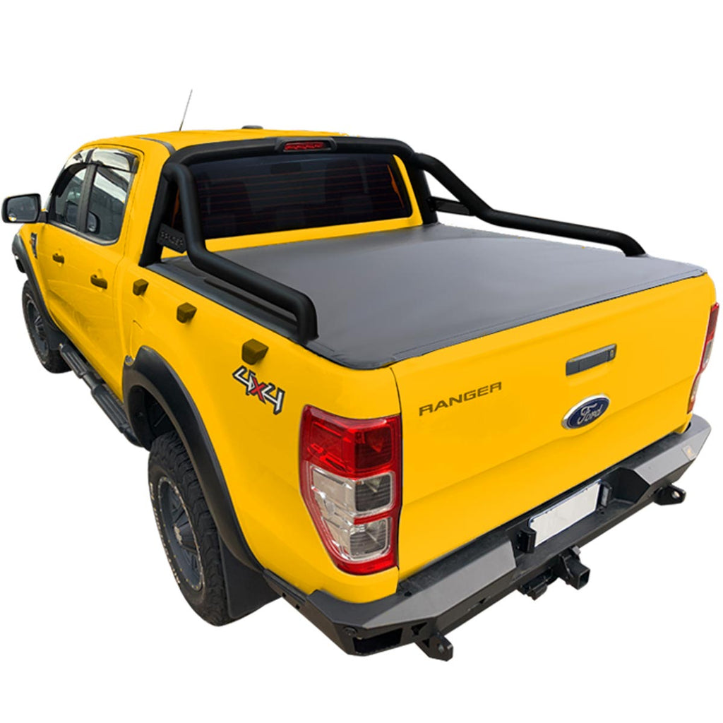 Clip On Ute Tonneau Cover to fit Ford PX Ranger Dual Cab Nov 2011 - June 2022 - Fitted with Extended Sports Bar,